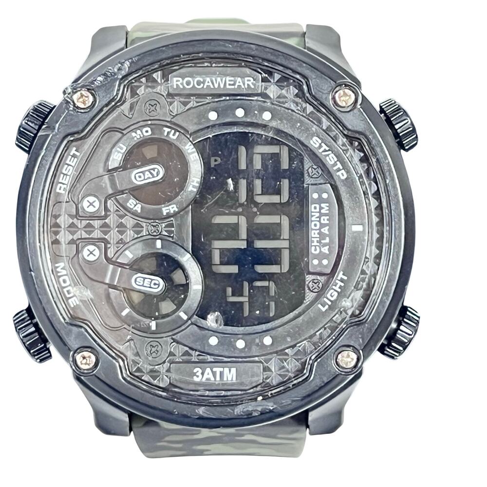 Rocawear Men's Digital Watch Water Resistant Large Face Sports RM3572